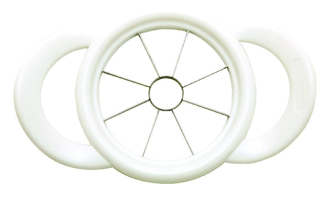 Premium Cuisena Apple Slicer & Corer - Stainless Steel Fruit Cutter for Perfect Apple Wedges - Easy Kitchen Gadget for Snacks, Salads & Baking (Red) - Perfect for Lunchboxes, Fruit Platters & Healthy Snacking