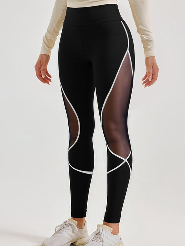 ZASUWA Women's Sexy Mesh High-Waisted Leggings for Workout, Yoga, and Night Out - Tummy Control & Butt Lifting Shapewear