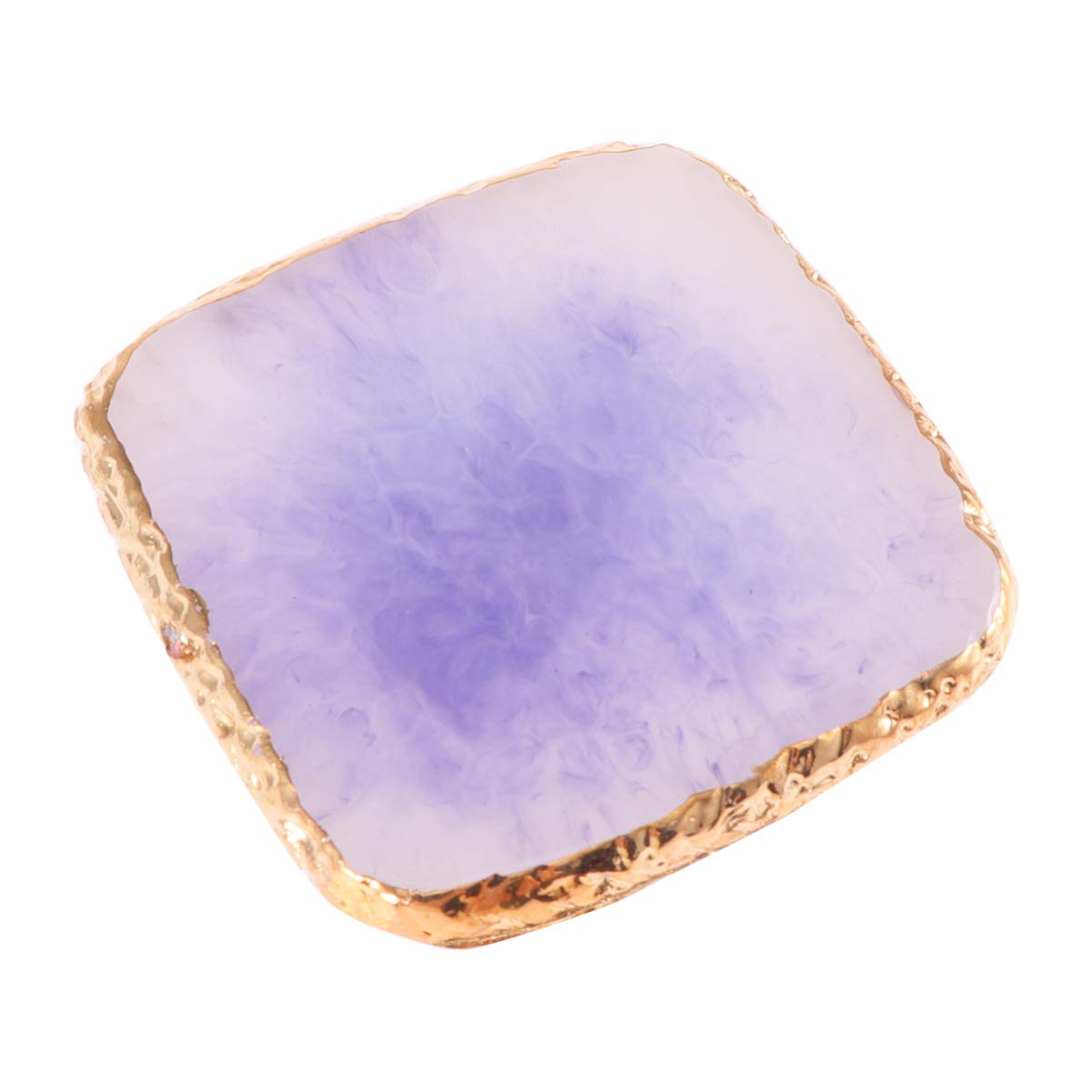 Exceart 1pc Purple Resin Nail Art Palette - Manicure & Makeup Tool for Professional Salon, DIY Nail Design, Home Use & Travel