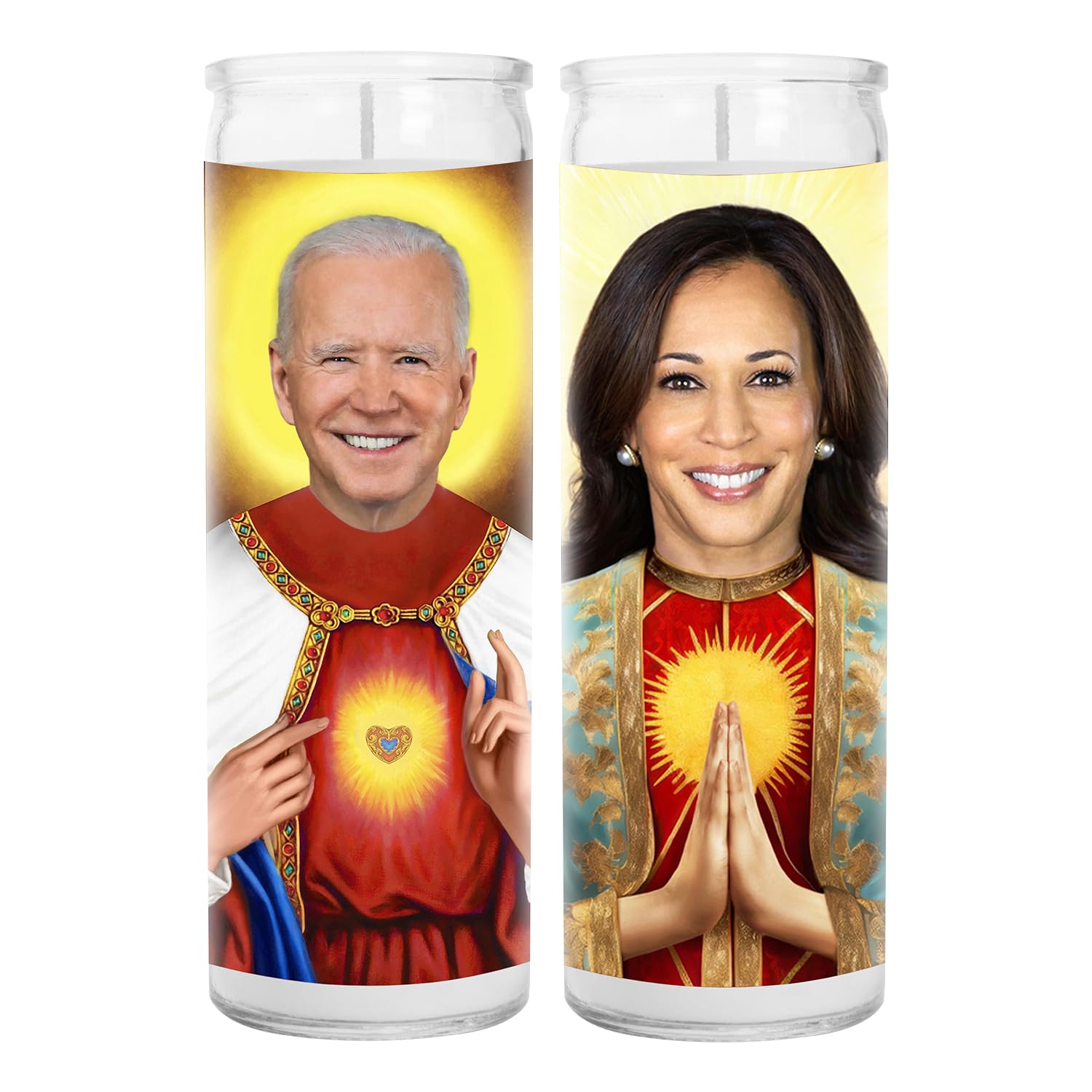 Kamala and Joe Celebrity Candle - Funny Political Votive Candle for Republicans - Novelty Pop Culture Gift for 2024 Election - Perfect for Political Humor Lovers & Election Party Decor