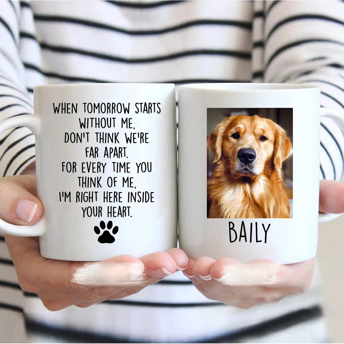 Personalized Dog Memorial Mug - Custom Pet Loss Gift for Dog Owners | Sympathy & Bereavement Present | Perfect for Coping with Pet Loss, Memorial Ceremonies & Comforting Grieving Pet Lovers