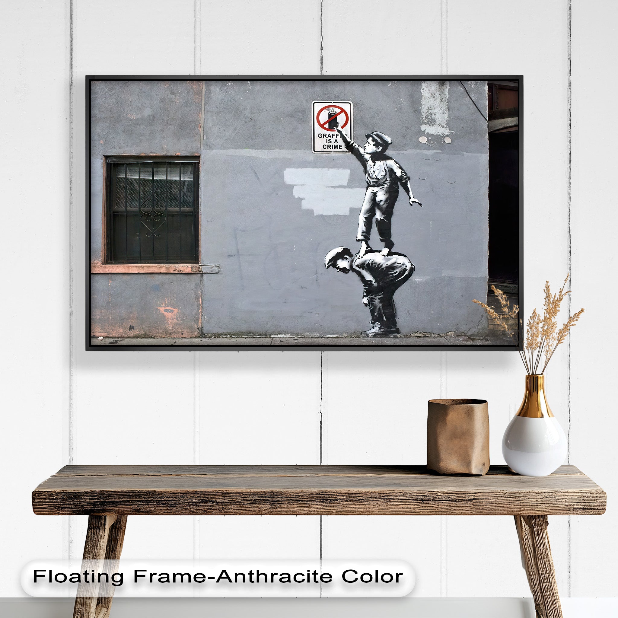 Banksy Oil Painting - Climb for Expression - Unique Street Art for Home & Office Decor