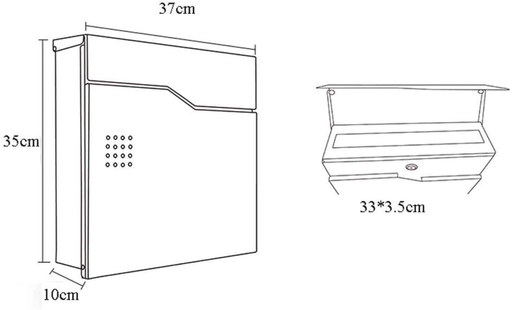 Outdoor Wall Mounted Letter Box for Home & Office - Secure Newspaper, Magazine, and Suggestion Mailbox with Lock - Perfect for Residential, Commercial, and Public Spaces