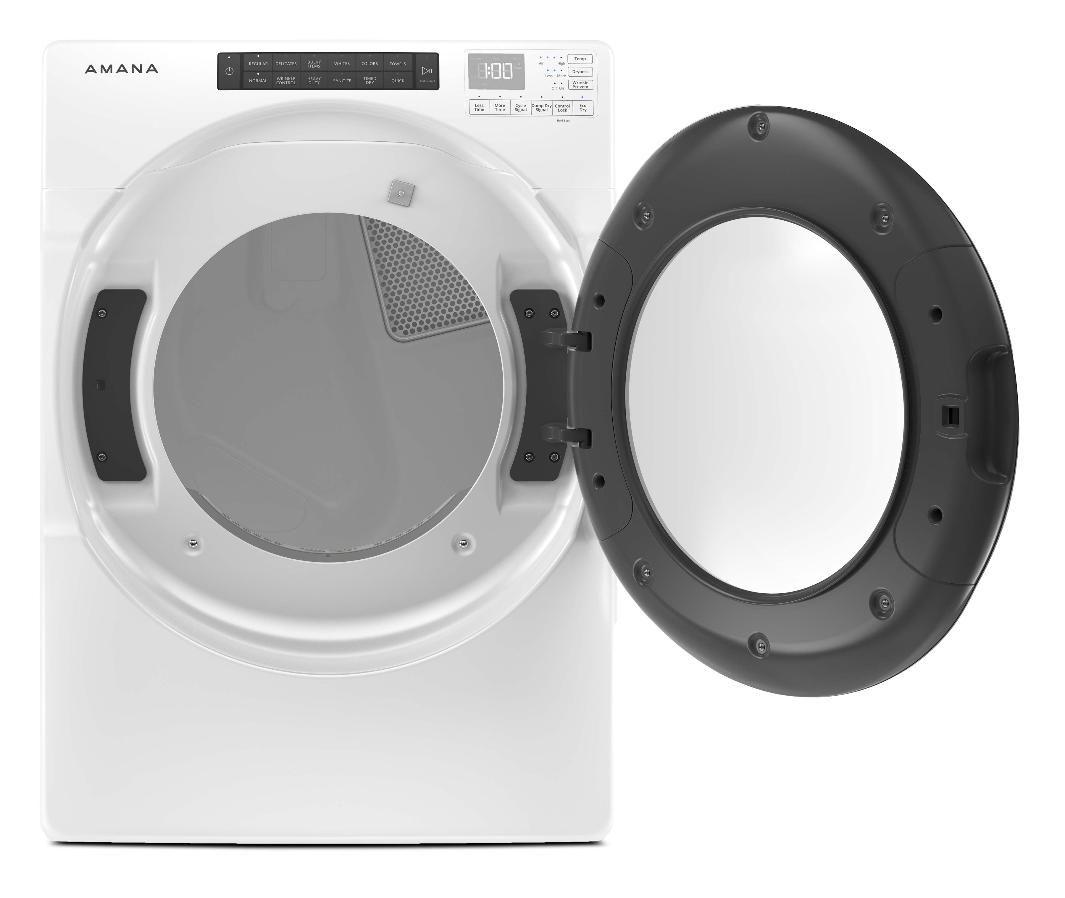 Amana YNED5800HW 7.4 Cu.Ft. White Electric Dryer - Large Capacity Laundry Appliance for Home & Apartment Use