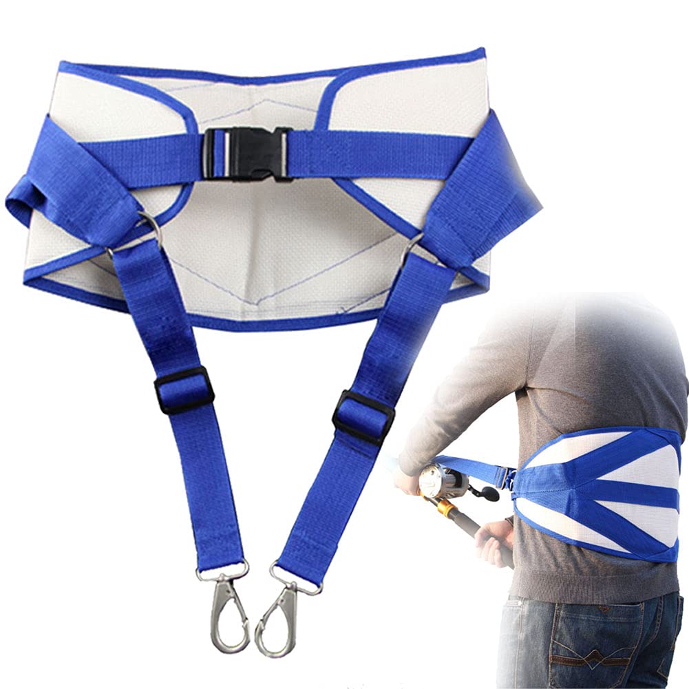 **Adjustable Fishing Waist Support Harness - Offshore Stand Up Fishing Belt with Rod Holder - Load Distribution for Sea Fishing - Comfortable Tackle Equipment for Long Fishing Trips**    *(Perfect for Deep Sea Fishing, Surf Casting, and Kayak Fishing - Reduces Back Strain for Extended Use!)*