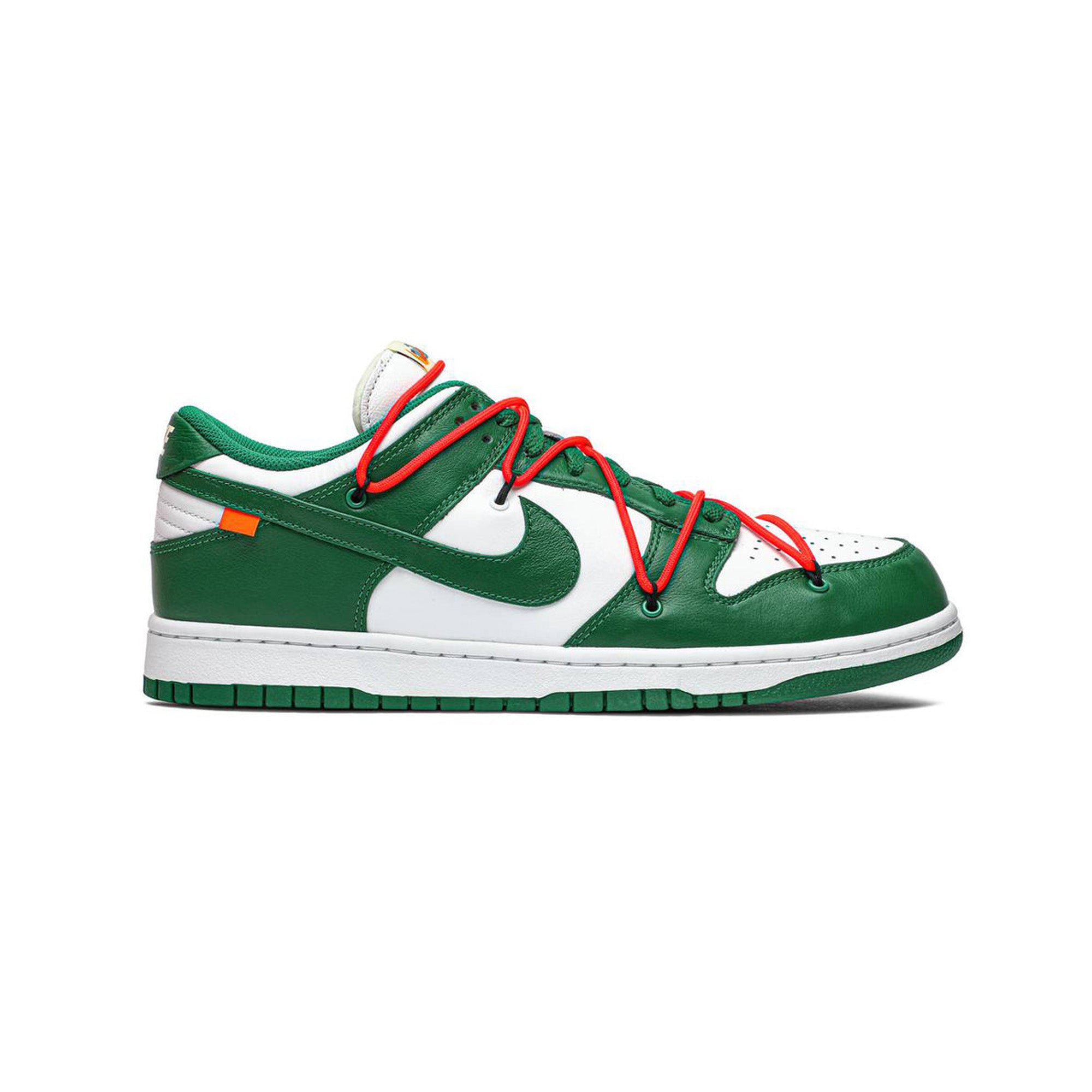 Nike Dunk Low x Off-White Pine Green Sneakers - Limited Edition Men's & Women's Shoes for Casual Wear & Street Style