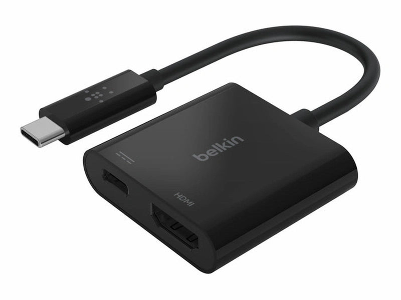 Belkin AVC002BTBK USB C to HDMI Adapter with Power Delivery (PD) Pass Through - 4K Video & Charging for MacBook, iPad Pro, Dell XPS | Home Office & Entertainment Setup