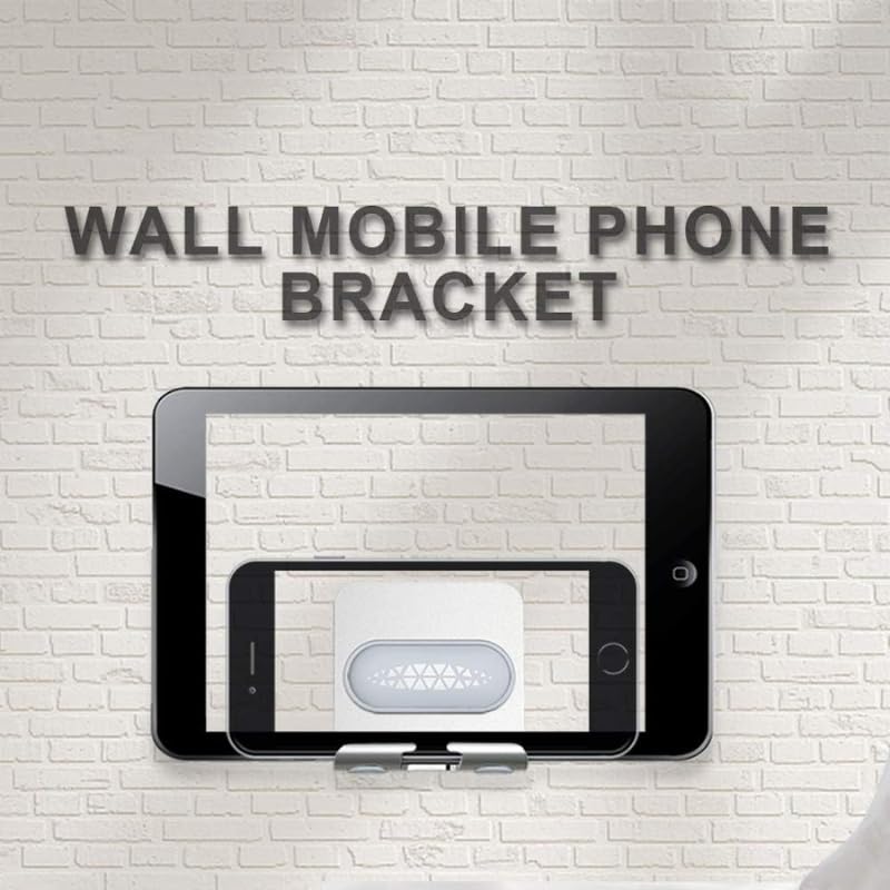 YOMARI Wall Mount Cell Phone Holder - Waterproof Shower Phone Stand with Strong Suction Cup for iPhone, Samsung, Google Pixel (Black-Gray) - Perfect for Bathroom, Kitchen, Gym & Car Use