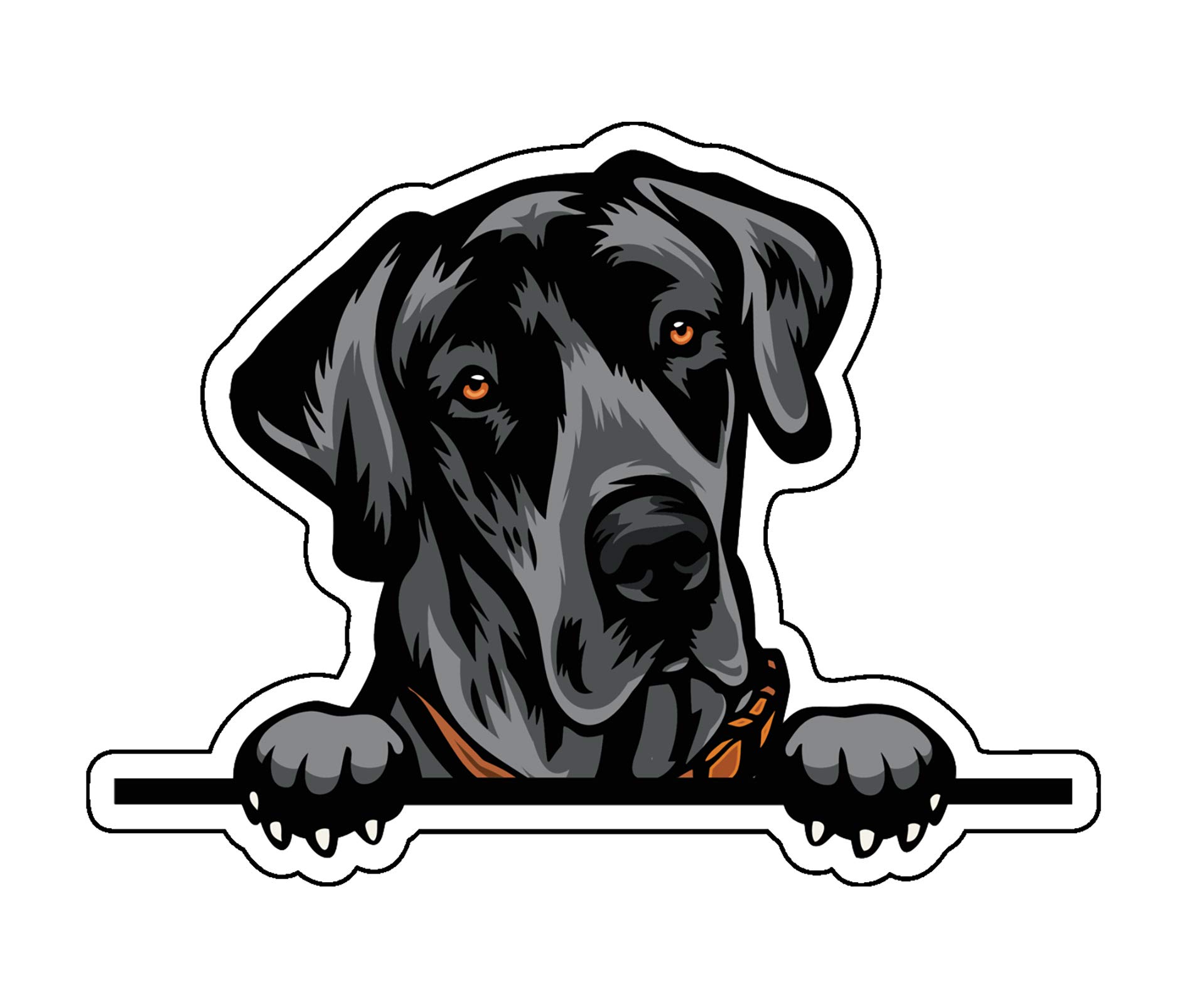 WickedGoodz Great Dane Decal - Vibrant Dog Breed Bumper Sticker - Durable for Laptops, Tumblers, Windows, Cars, Trucks, Walls - Perfect for Pet Lovers & Home Decor