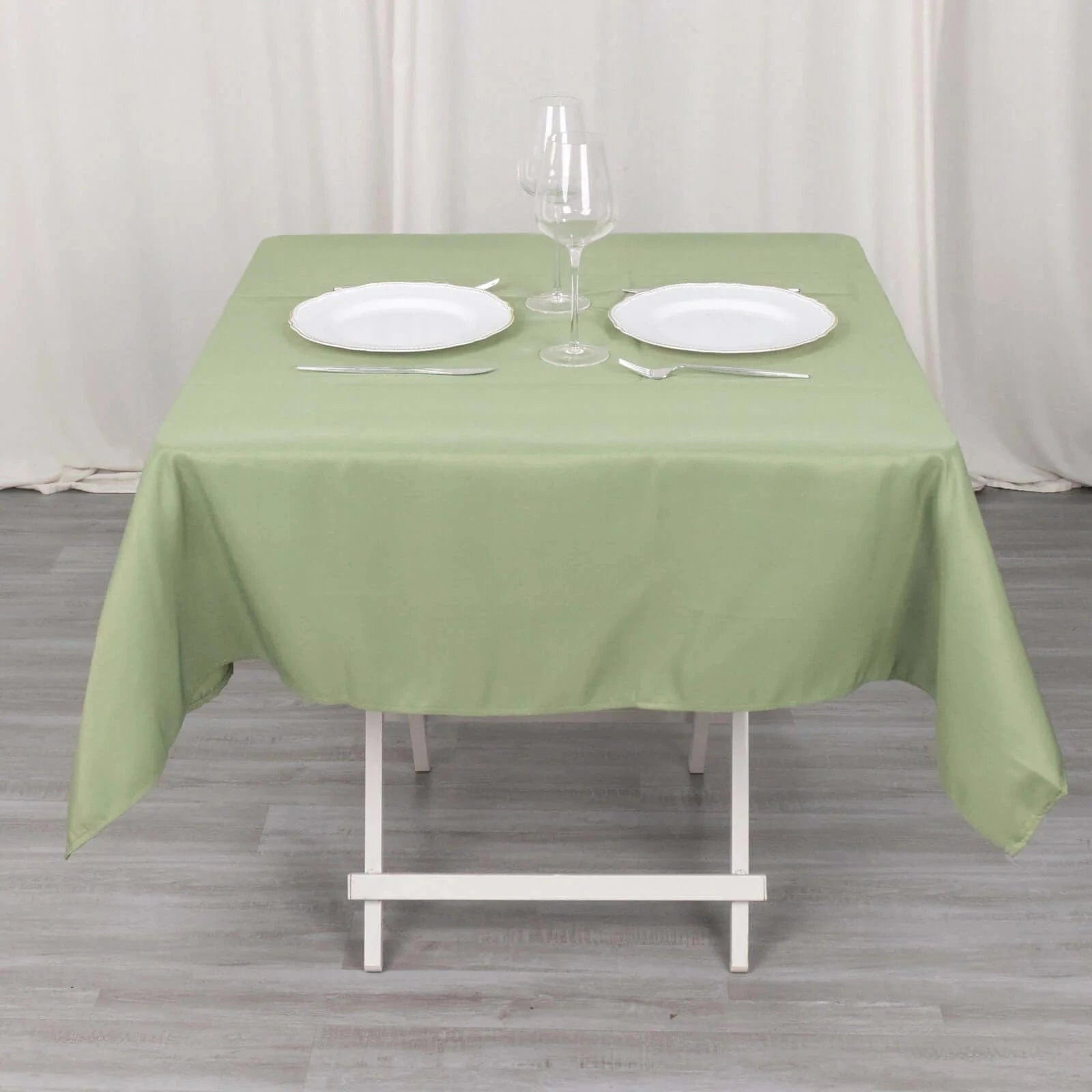 54x54 Inch Premium Square Polyester Tablecloth - Wrinkle & Stain Resistant - Perfect for Dining Tables, Parties, Weddings & Events