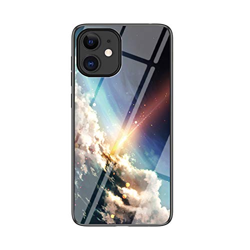 Starry Sky Pattern Soft Silicone TPU Shockproof Phone Case with 360° Full Body Protection & Gradient Tempered Glass - Compatible with iPhone 6/6s/7/8 Plus/X/XS/XR/11/11 Pro/12 Mini/12 Pro Max - Perfect for Nighttime Stargazing & Outdoor Adventures