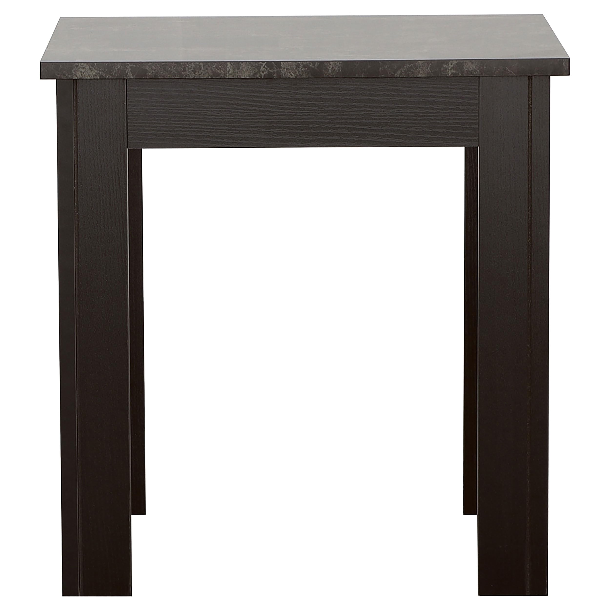 Coaster Home Furnishings Silas 3-Piece Faux-Marble Top Occasional Table Set - Black End Tables for Living Room, Bedroom & Office Decor