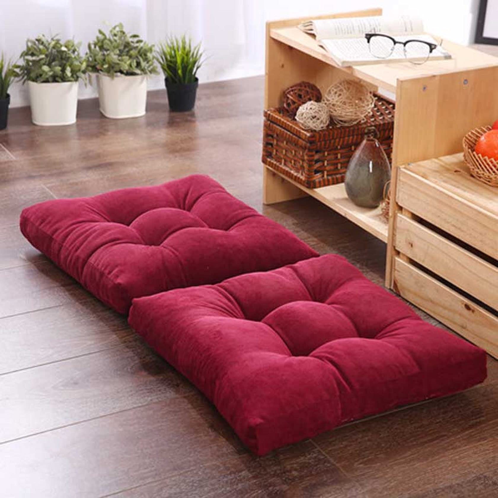 Japanese Thick Tatami Seat Cushion - Coccyx Support Pad for Office Chair, Sofa & Floor - Ultra Soft & Comfortable for Home, Work & Meditation Use