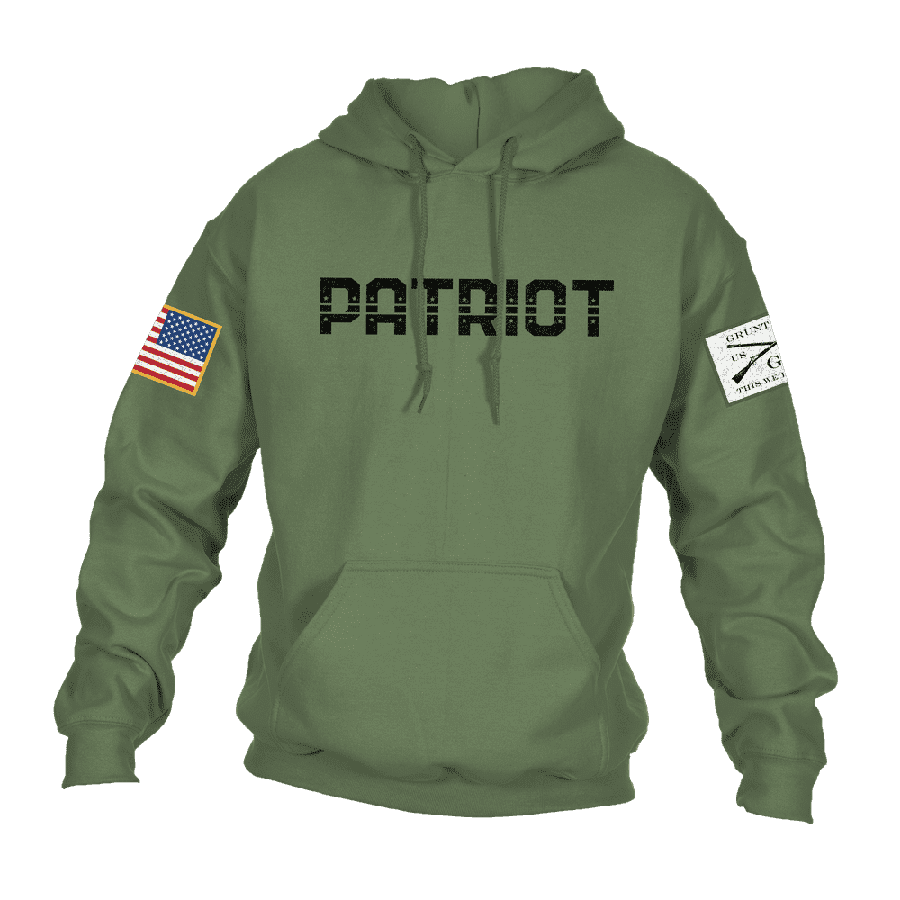Patriot Hoodie for Men & Women - Military Green Tactical Sweatshirt | Warm & Comfortable Pullover for Outdoor Activities, Hiking, and Casual Wear