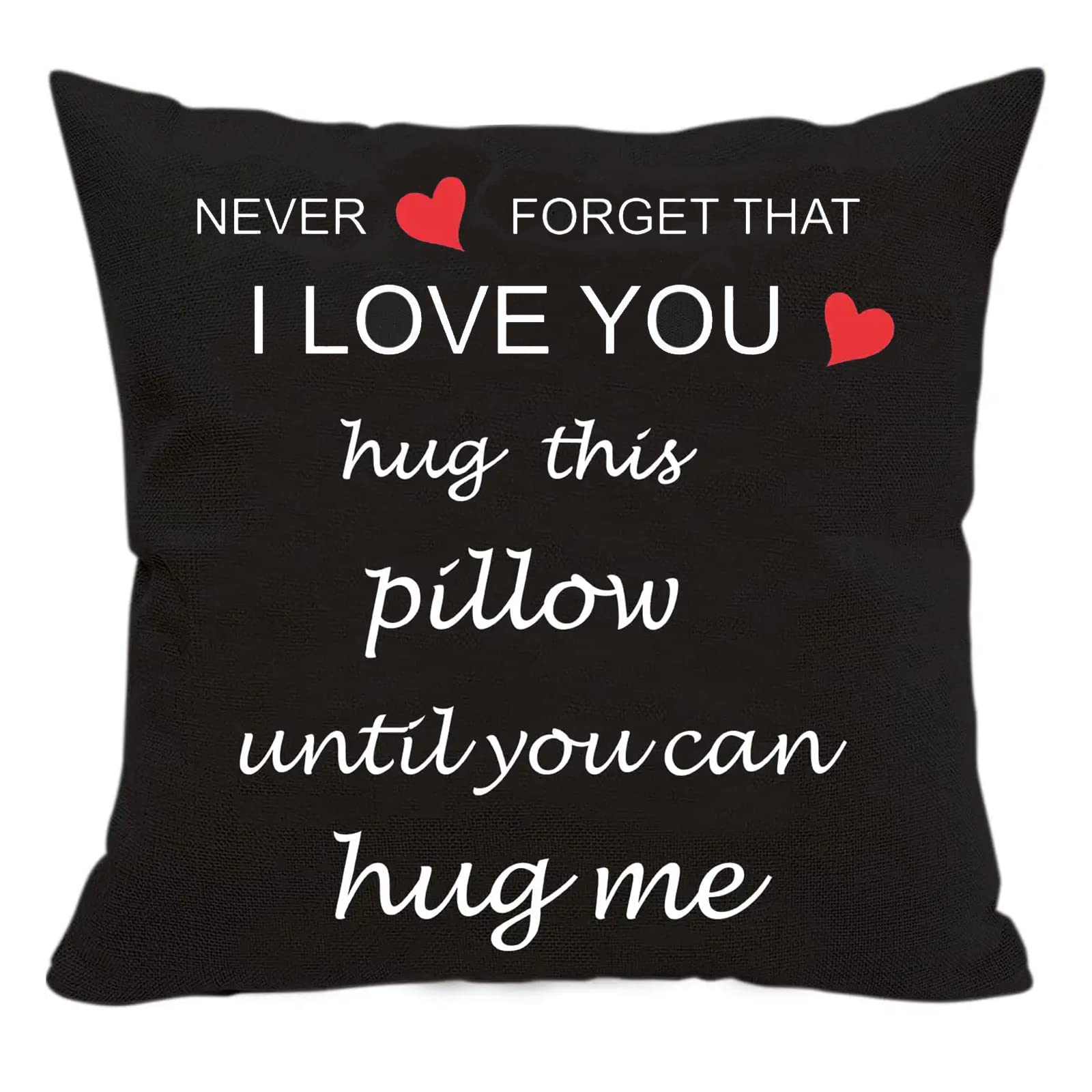 Romantic I Love You Pillowcase 18x18 - Valentine's Day Gift for Her, Long Distance Relationship