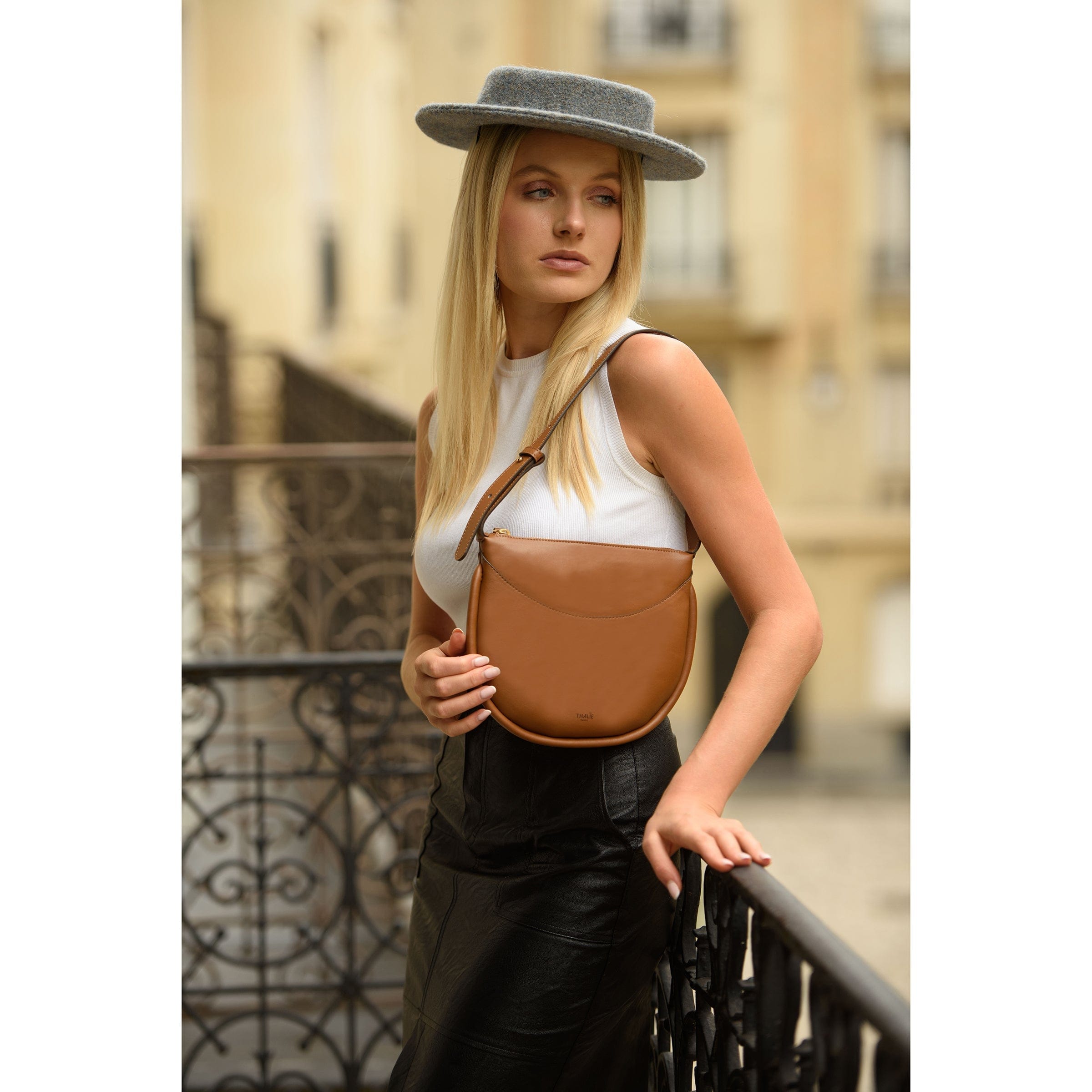 Adele Desserto® Vegan Cactus Leather Shoulder Bag for Women | Eco-Friendly Brown Handbag | Perfect for Work, Travel & Everyday Use
