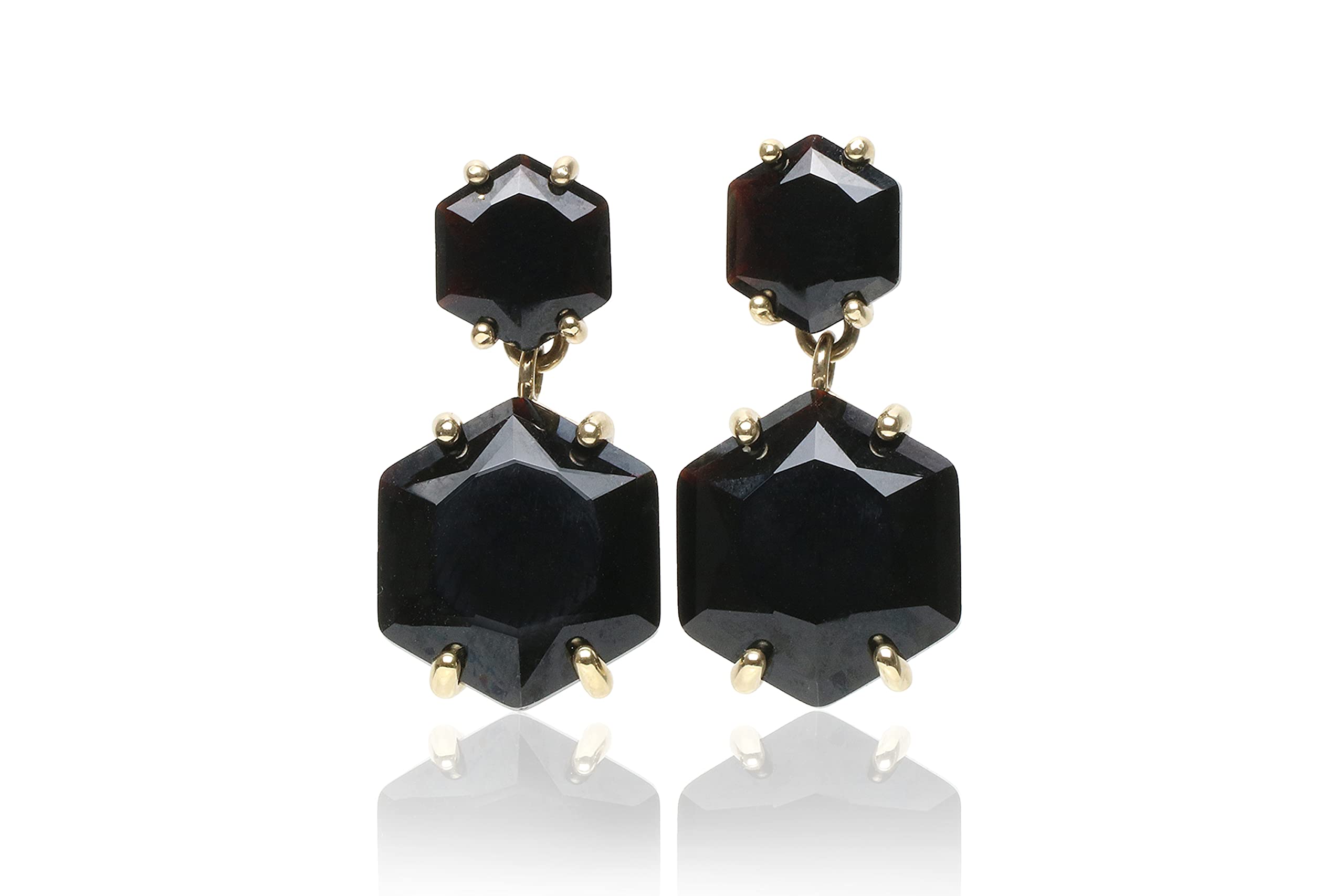 Bold Black Onyx Stud Dangle Earrings for Women - Handmade Multi Gemstone Statement Jewelry - Customizable Party Earrings for Evening Events, Date Nights & Special Occasions