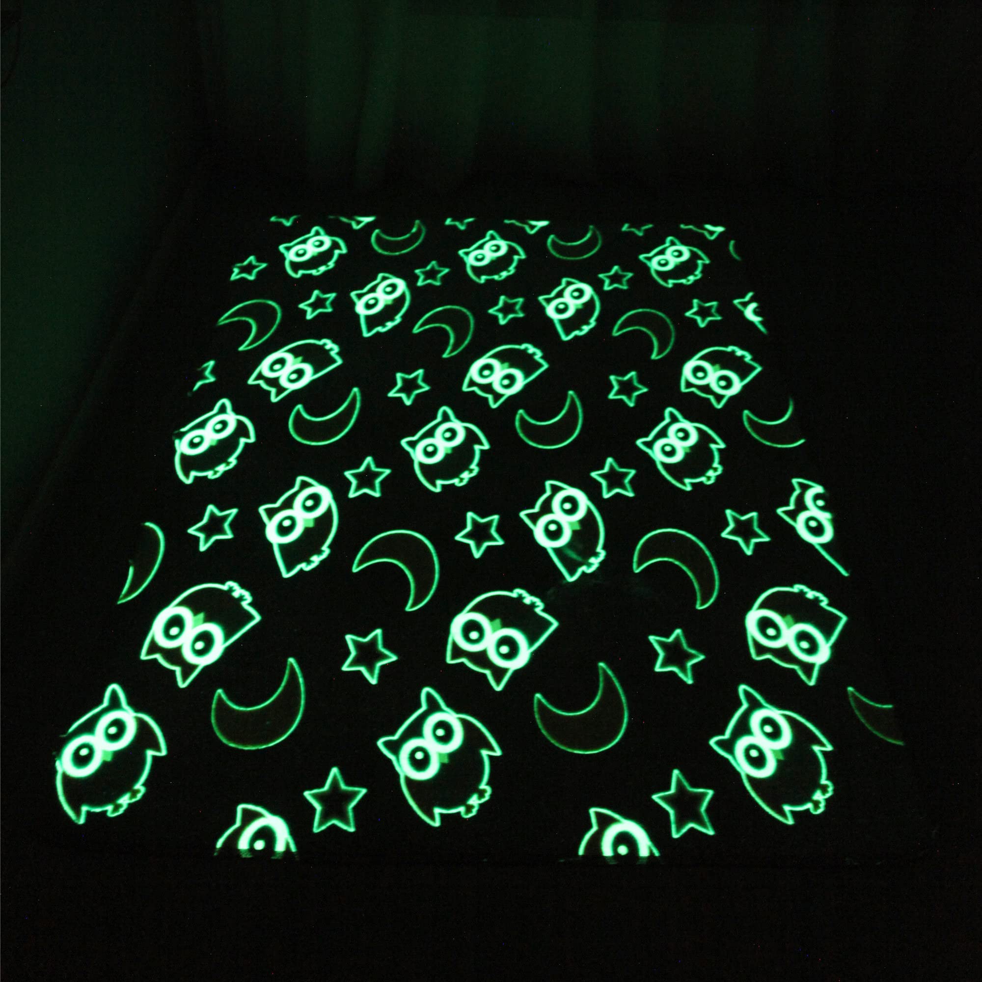Glow in The Dark Area Rug - Soft Washable Modern Indoor Carpet for Bedroom, Living Room, Kids Room & Dorm Decor - Non-Slip Luminous Floor Mat (3.3x5.2 Feet, Grey Owl) - Perfect for Nighttime Safety, Nursery Accent & Cozy Home Atmosphere