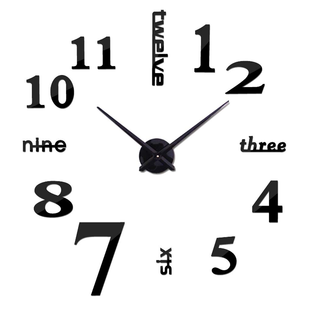 3D DIY Acrylic Mirror Wall Clock - Modern Quartz Wall Decor for Living Room, Bedroom & Office - Silent Non-Ticking Home Decoration with Stickers (Perfect for Home, Office and Gift Giving)