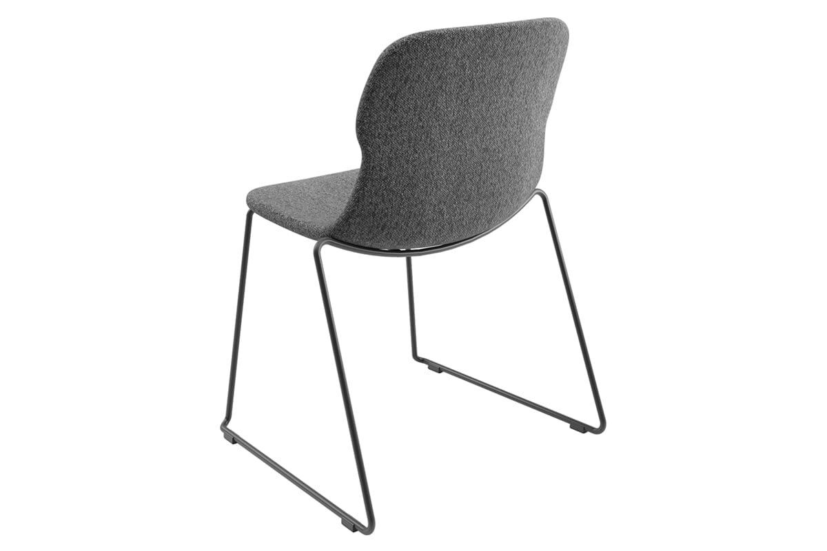 Sammy Fabric Chair with Sled Base - Modern Upholstered Accent Chair for Living Room, Bedroom, or Office - Comfortable & Stylish Seating Solution