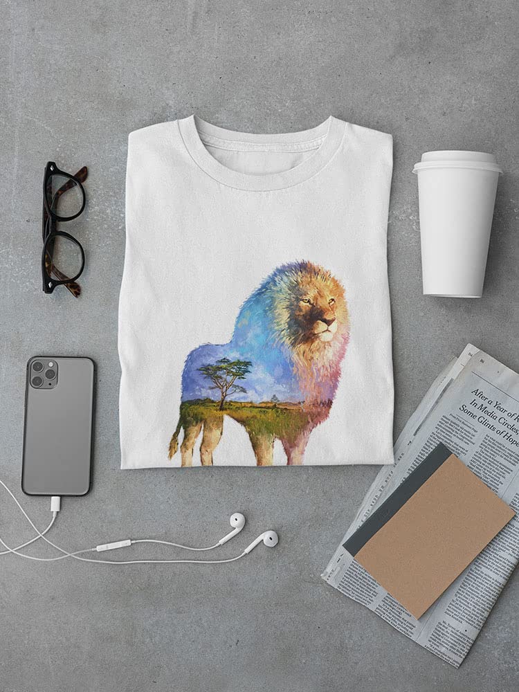 Smartprints Amazing Lion and Landscape Graphic T-Shirt for Men - Casual Wear, Street Style & Outdoor Adventures