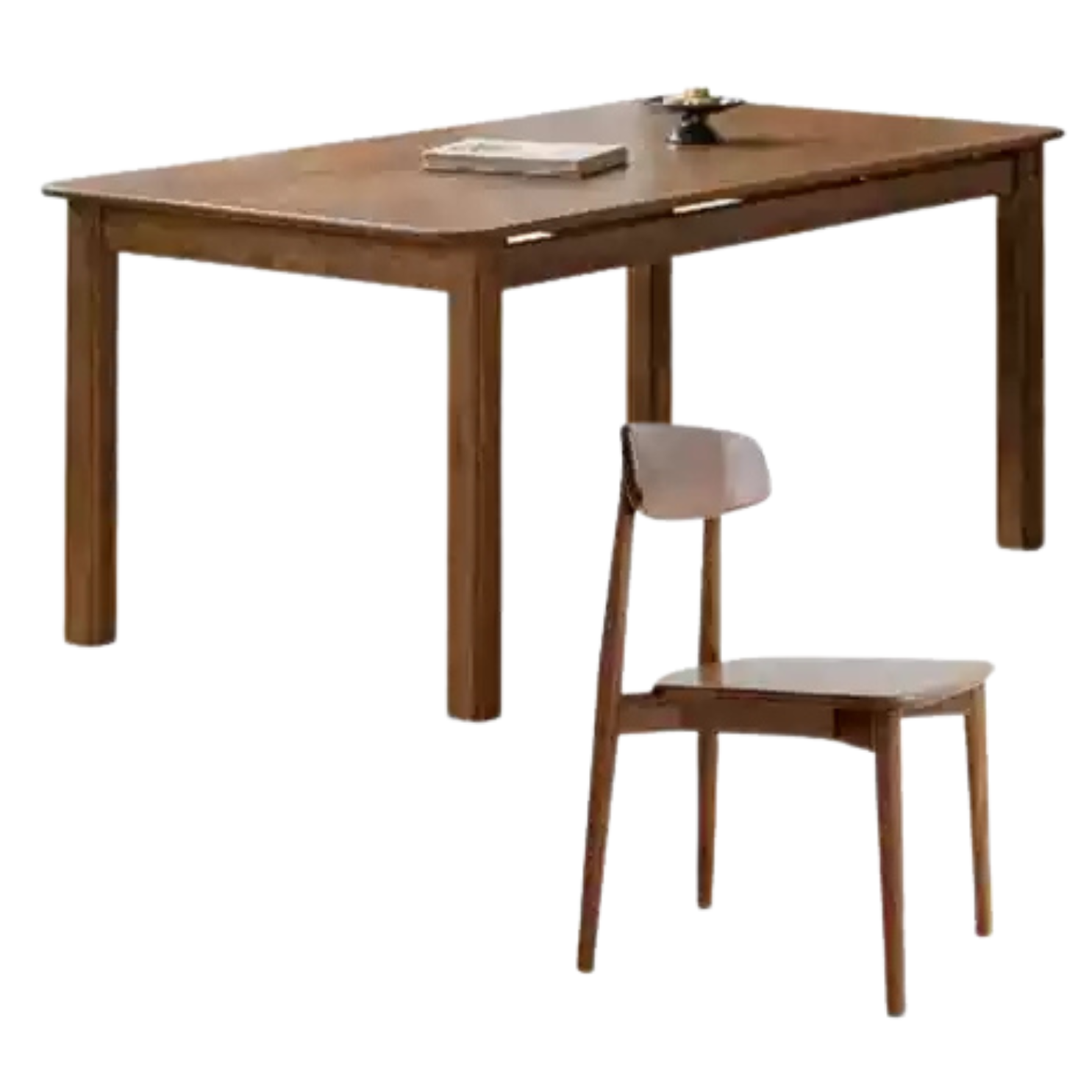 Premium Black Walnut & Ash Solid Wood Dining Table - Handcrafted Rustic Farmhouse Style - Perfect for Family Gatherings, Dinner Parties & Cozy Meals