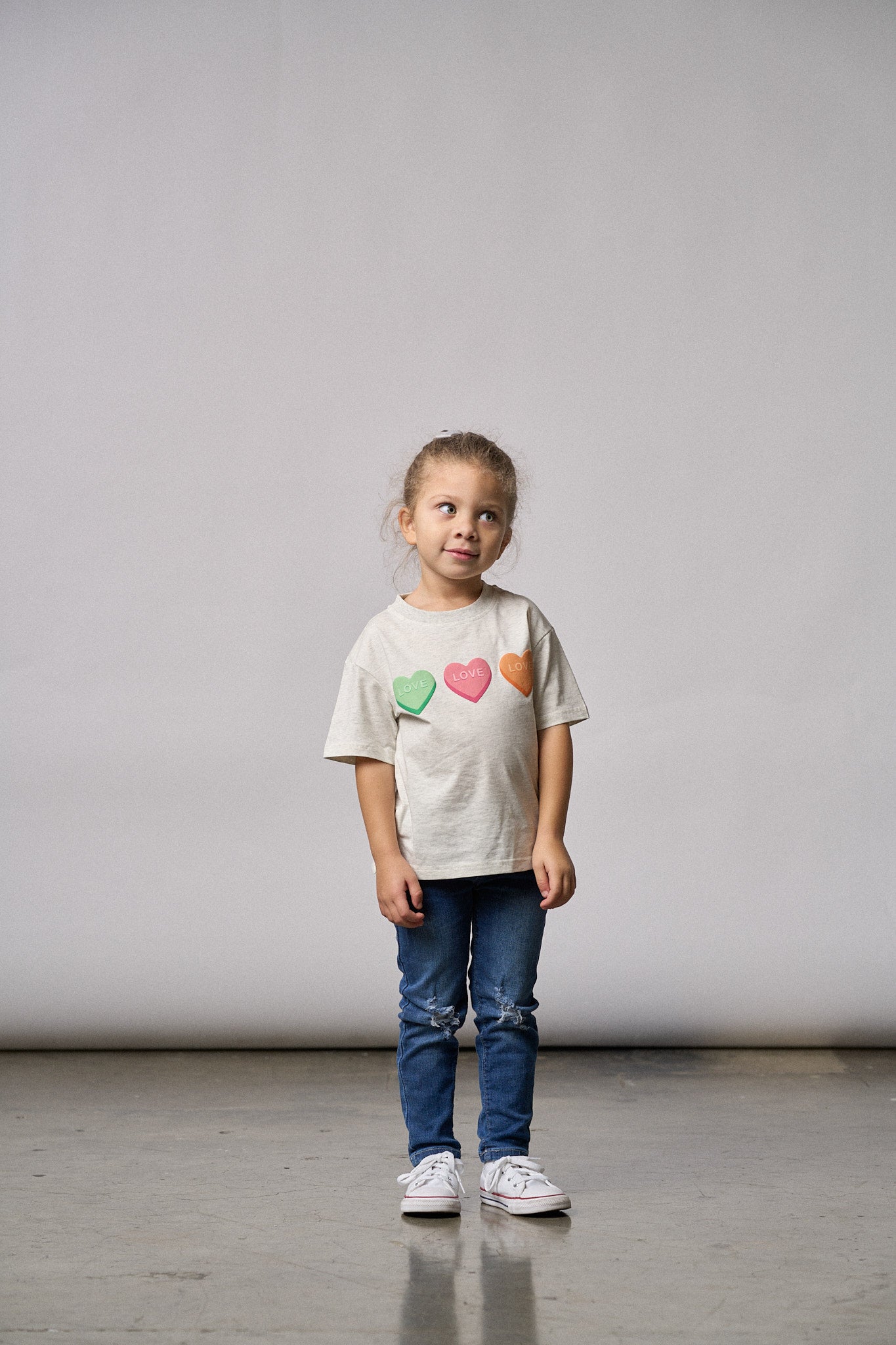 Valentine's Day Box Fit T-Shirt for Women - Soft Grey Cotton Tee - Casual Wear & Gift Idea for Her