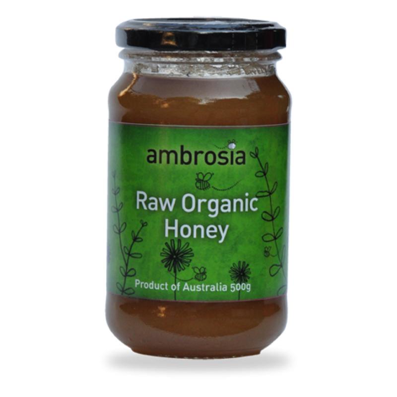 Pure Raw Organic Honey - Ambrosia Natural Unfiltered Honey for Tea, Baking & Wellness - USDA Certified, Non-GMO, Gluten-Free