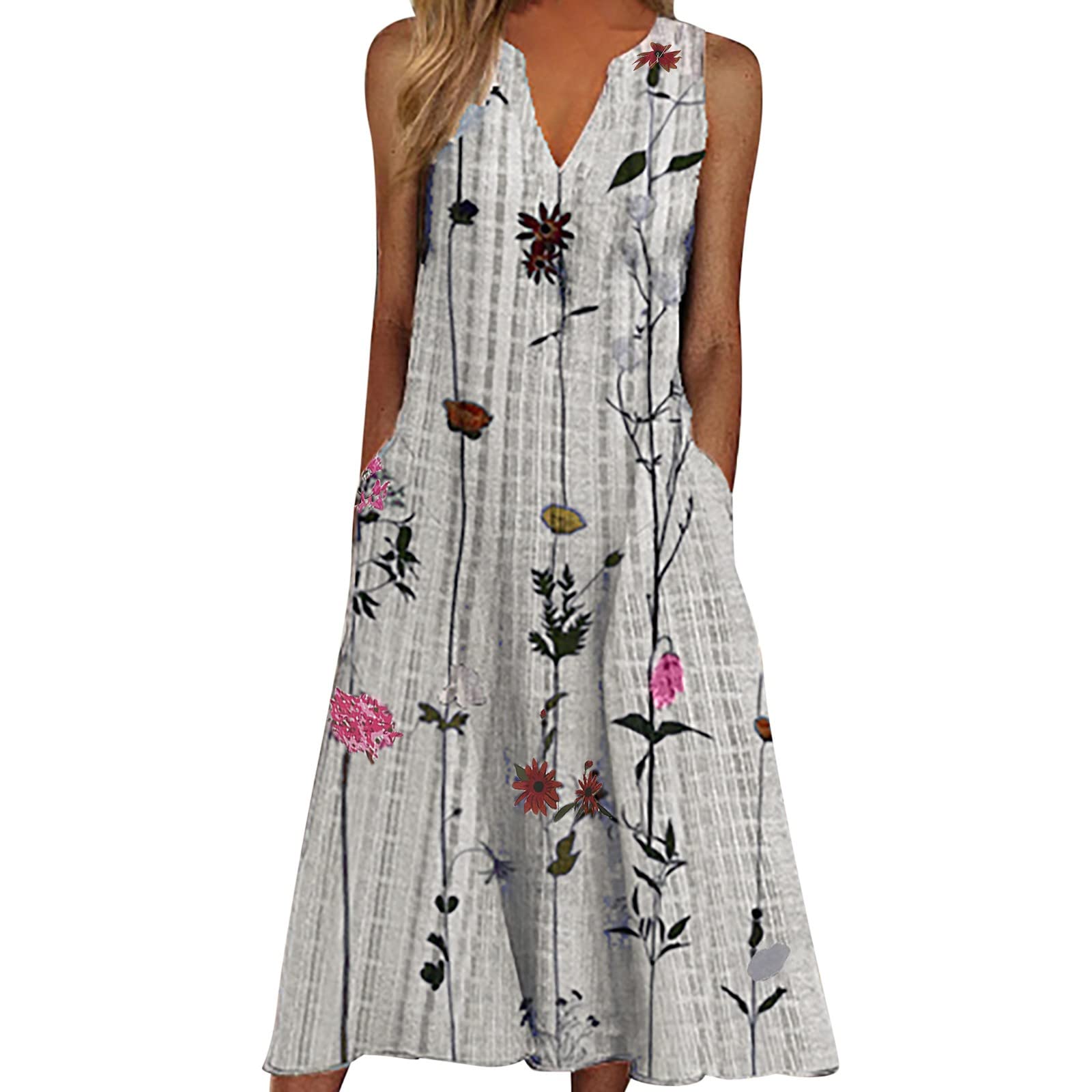 2022 Women's Summer & Spring Cute Cold Shoulder Boho T-Shirt Dress - Flowy Casual Dress for Beach, Vacation & Everyday Wear