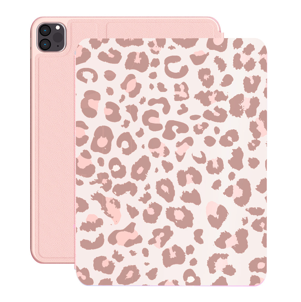 Blush Leopard iPad Case 2.0 - Stylish Protective Cover for iPad Air/Pro, Soft TPU Shockproof Shell with Precise Cutouts | Perfect for Work, School & Travel Accessories