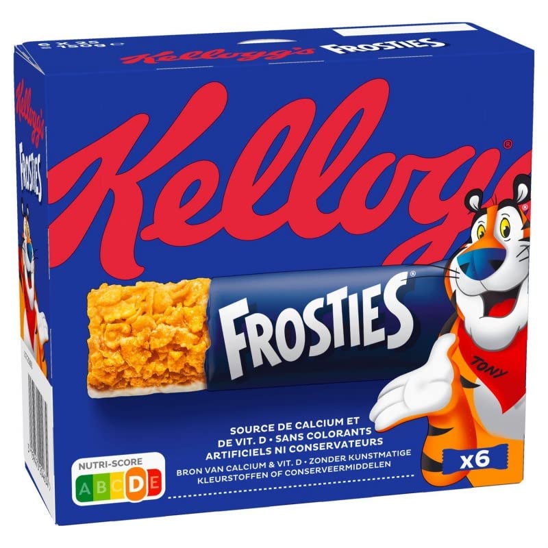 KELLOGG'S Frosties Cereal Milk - Crunchy & Delicious Breakfast Cereal 150g (Pack of 4) - Perfect for Quick Mornings, Kids Lunchboxes & Healthy Snacking