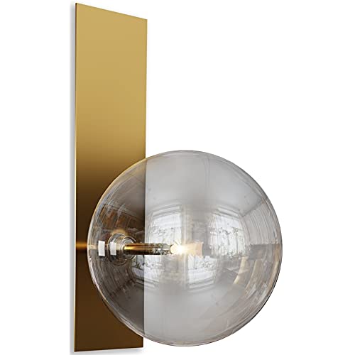 Gild Design House Noelle Metal and Glass Gold Wall Sconce - Elegant Lighting Fixture for Living Room, Bedroom, or Hallway Decor