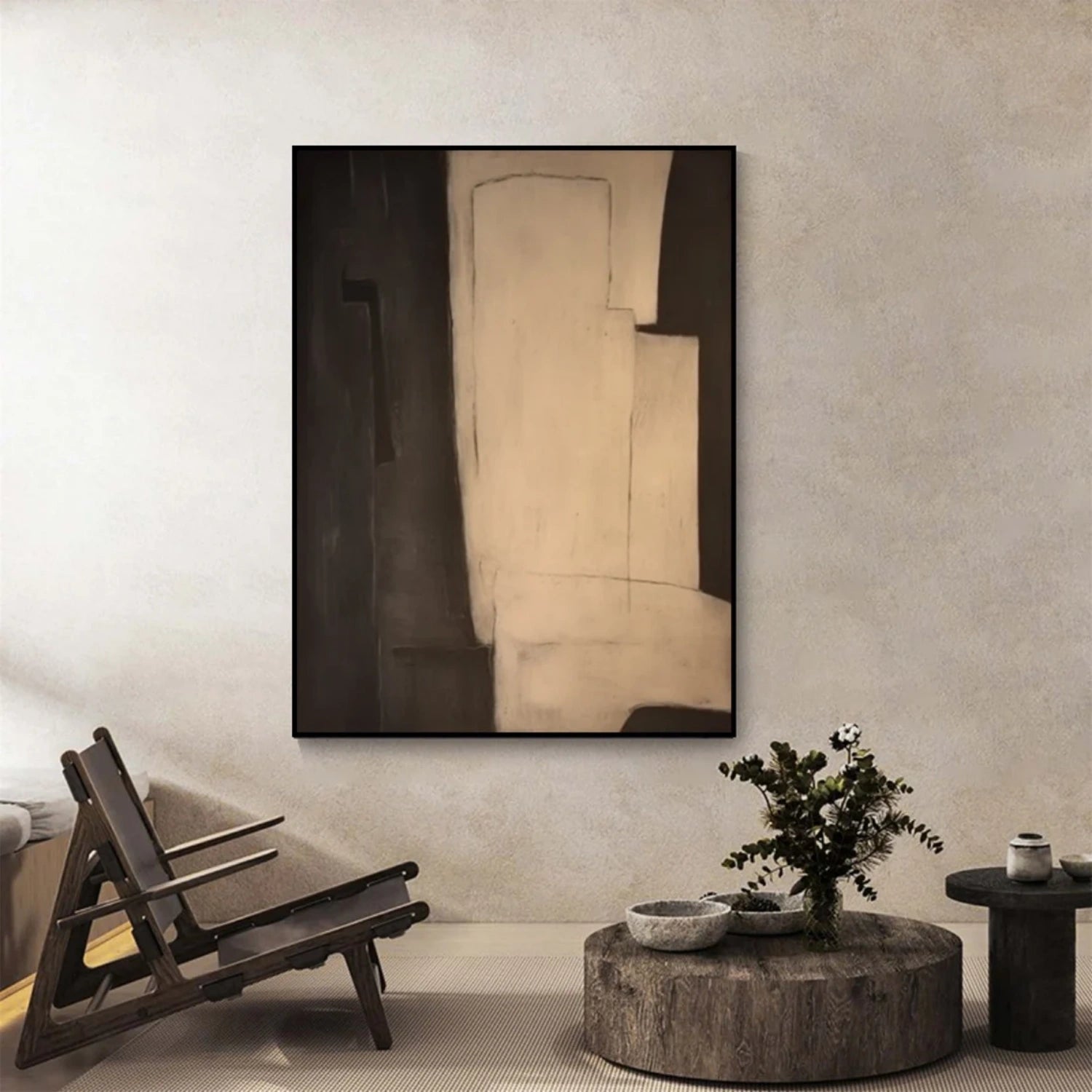 Abstract Tranquility Art Painting - Modern Wall Decor for Living Room, Bedroom & Office - #WS280 | Calming Home Decor & Unique Gift Idea
