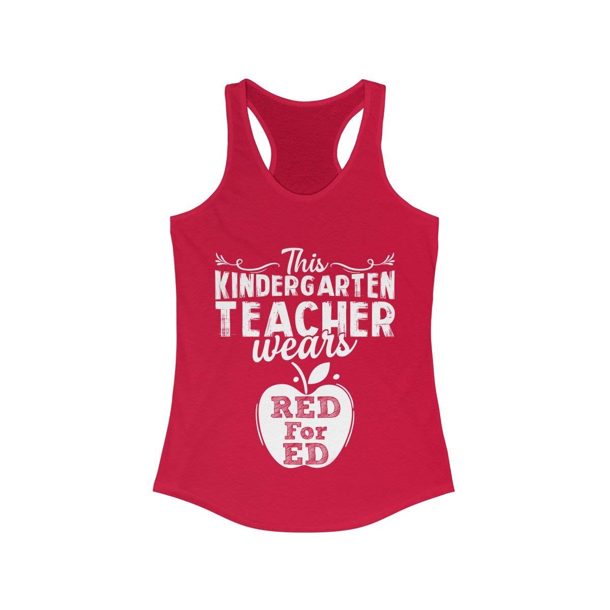 Red for Ed Teacher Strike Shirt - Kindergarten Teacher Gift Tank Top for Women - Perfect for Protests, School Events & Teacher Appreciation
