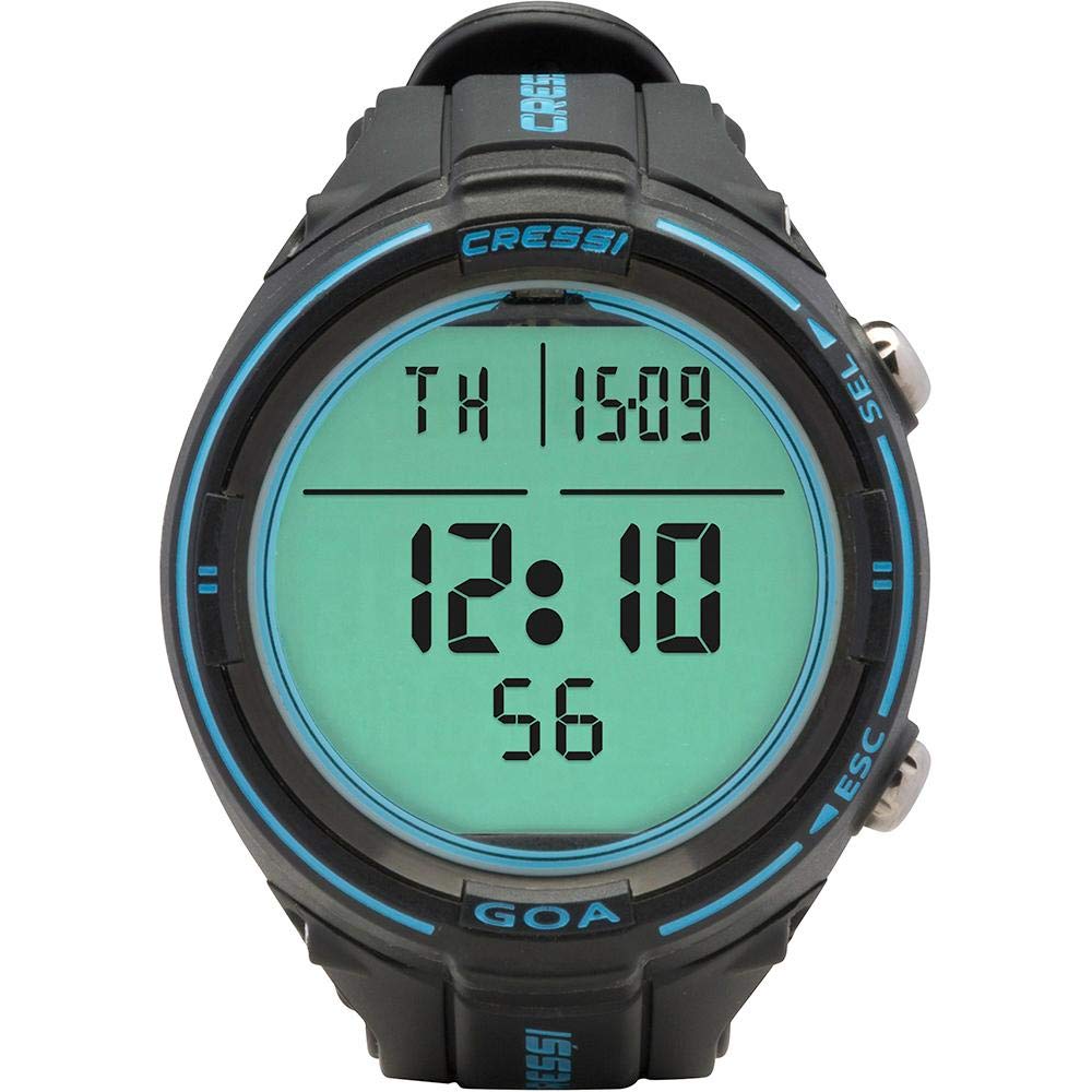 Cressi Goa Dive Watch Computer - 4 Programs for Scuba, Nitrox, Freediving & Gauge | Italian-Made Professional Dive Gear for Underwater Exploration & Adventure