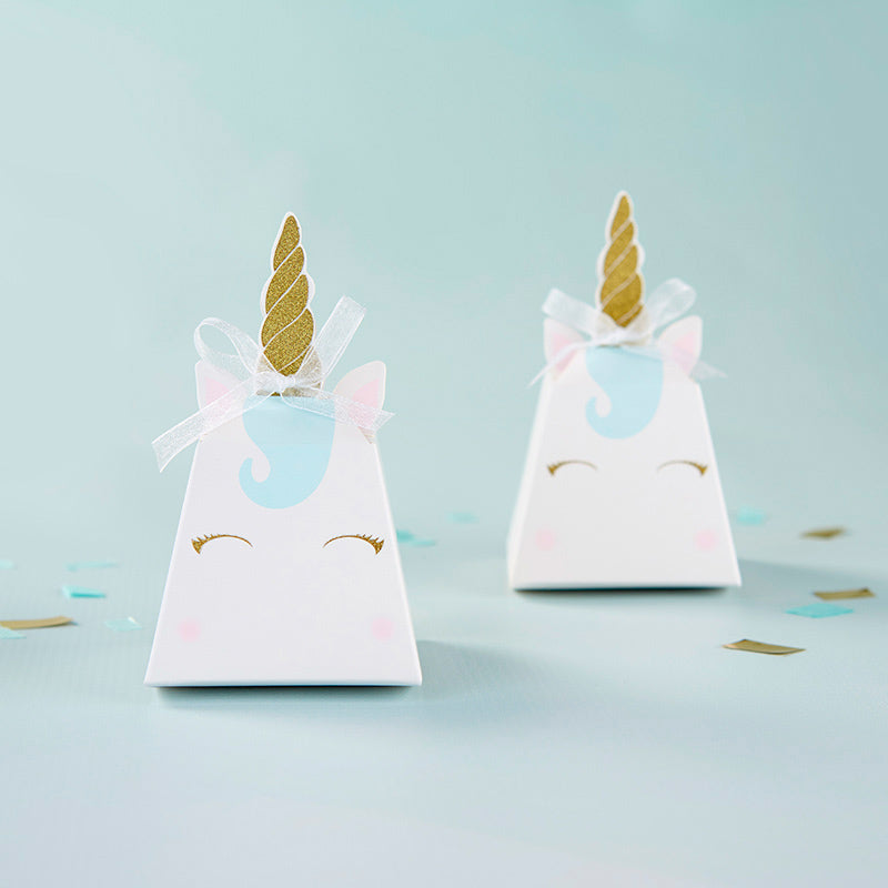 12-Pack Unicorn Party Favor Boxes for Kids Birthday, Baby Shower & Celebration - Cute Gift Boxes for Goodie Bags, Candy & Treats