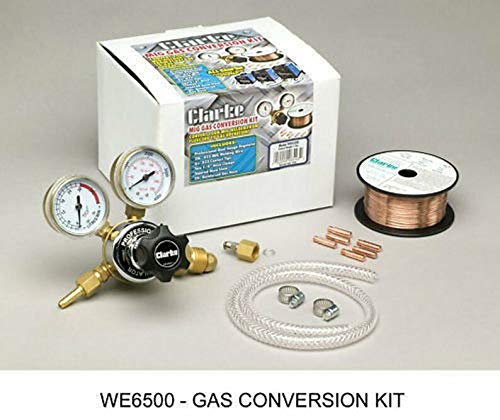 Clarke WE6500 MIG Welding Argon Regulator Starter Kit with Wire Hose Adapter Tip - Perfect for DIY Metal Fabrication, Auto Repair & Home Welding Projects