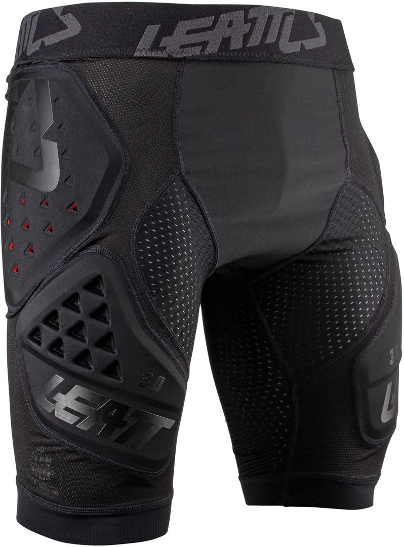 Leatt Impact Shorts 3DF 3.0 for Adults - Protective Bike Shorts for Mountain Biking & Motocross - Black (Large) - Durable Padding for Extreme Sports Safety