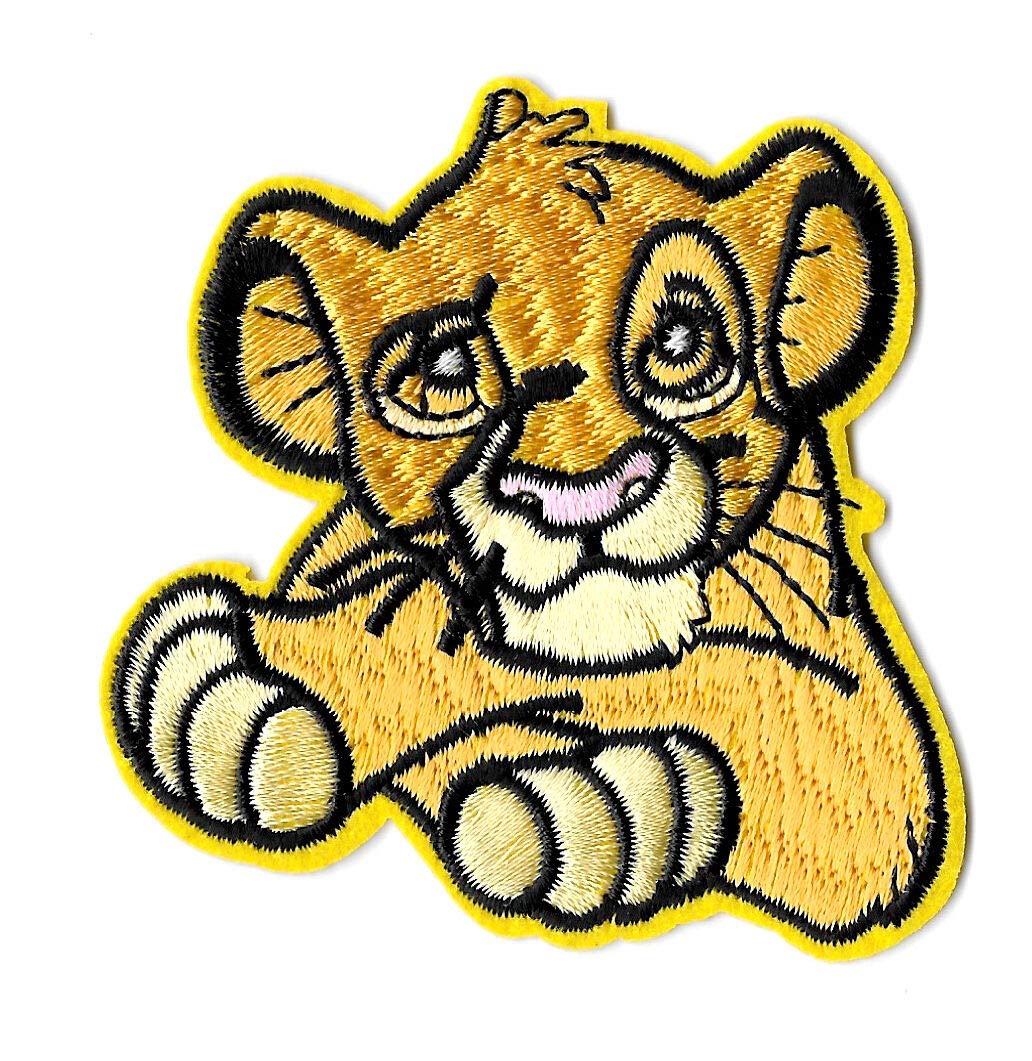Simba The Lion King Movie Embroidered Iron On Applique Patch - Disney Cartoon Character Badge for Jackets, Backpacks, Hats - Perfect for Cosplay, DIY Crafts, and Gifts