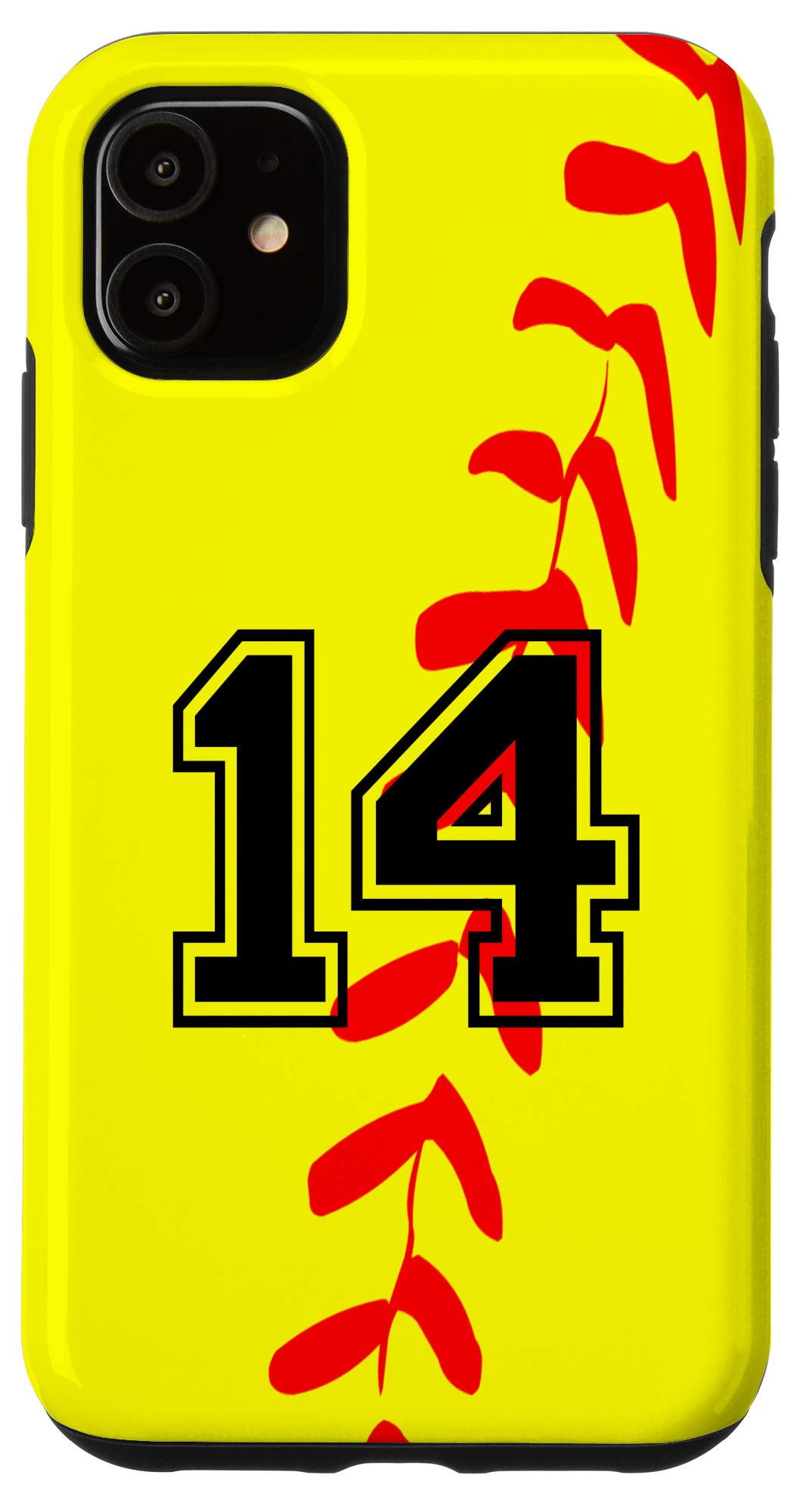 iPhone 11 Case with Softball Jersey Number 14 - Durable Protective Phone Cover for Baseball Fans | Perfect for Games, Sports Events & Team Spirit