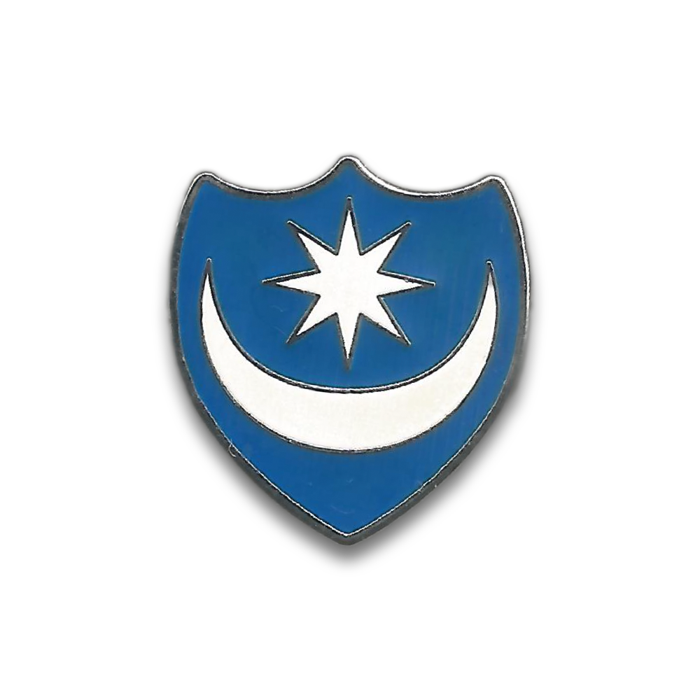 Portsmouth FC Pin Badge - Official Football Club Enamel Lapel Pin - Collectible Souvenir for Fans & Supporters - Perfect for Jerseys, Hats, Bags & Gifts