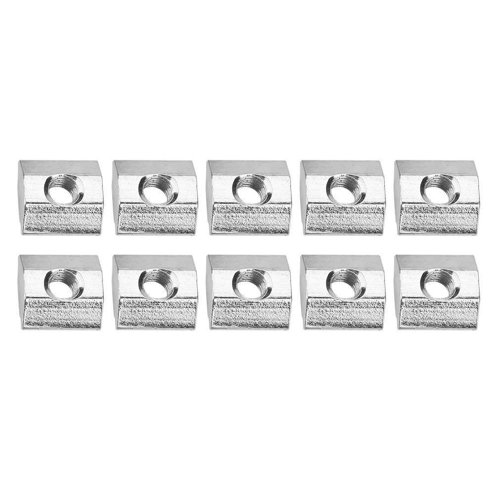 50pcs Carbon Steel Sliding T Slot Nuts M4x10 for 20 Series Aluminum Profiles - Hammerhead Nuts for Industrial Machinery, 3D Printers & DIY Projects