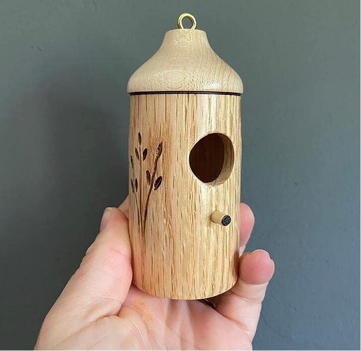 Hummingbird House - Handcrafted Wooden Hanging Birdhouse for Outdoor & Garden Decor, Attracts Hummingbirds & Small Birds (Sparrows, Swallows) - Perfect for Backyard, Patio, and Nature Lovers