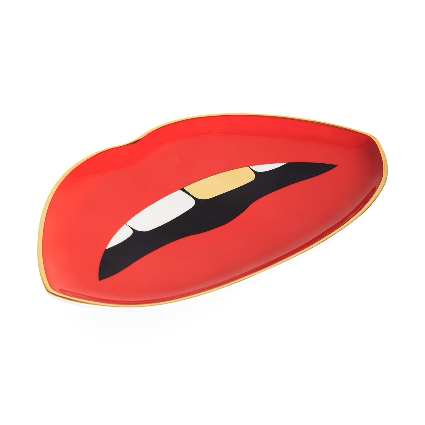 Elegant Lips-Shaped Trinket Tray - Cute Jewelry Organizer for Rings, Earrings & Small Accessories - Perfect for Vanity, Dresser & Bathroom Decor