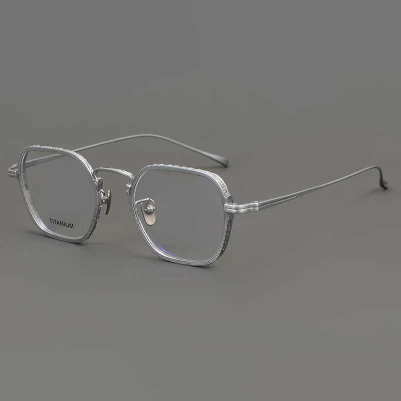 Stylish Aimee Unisex Full Rim Square Titanium Eyeglasses Frame 1110531 - Lightweight & Durable for Work, Reading & Fashion
