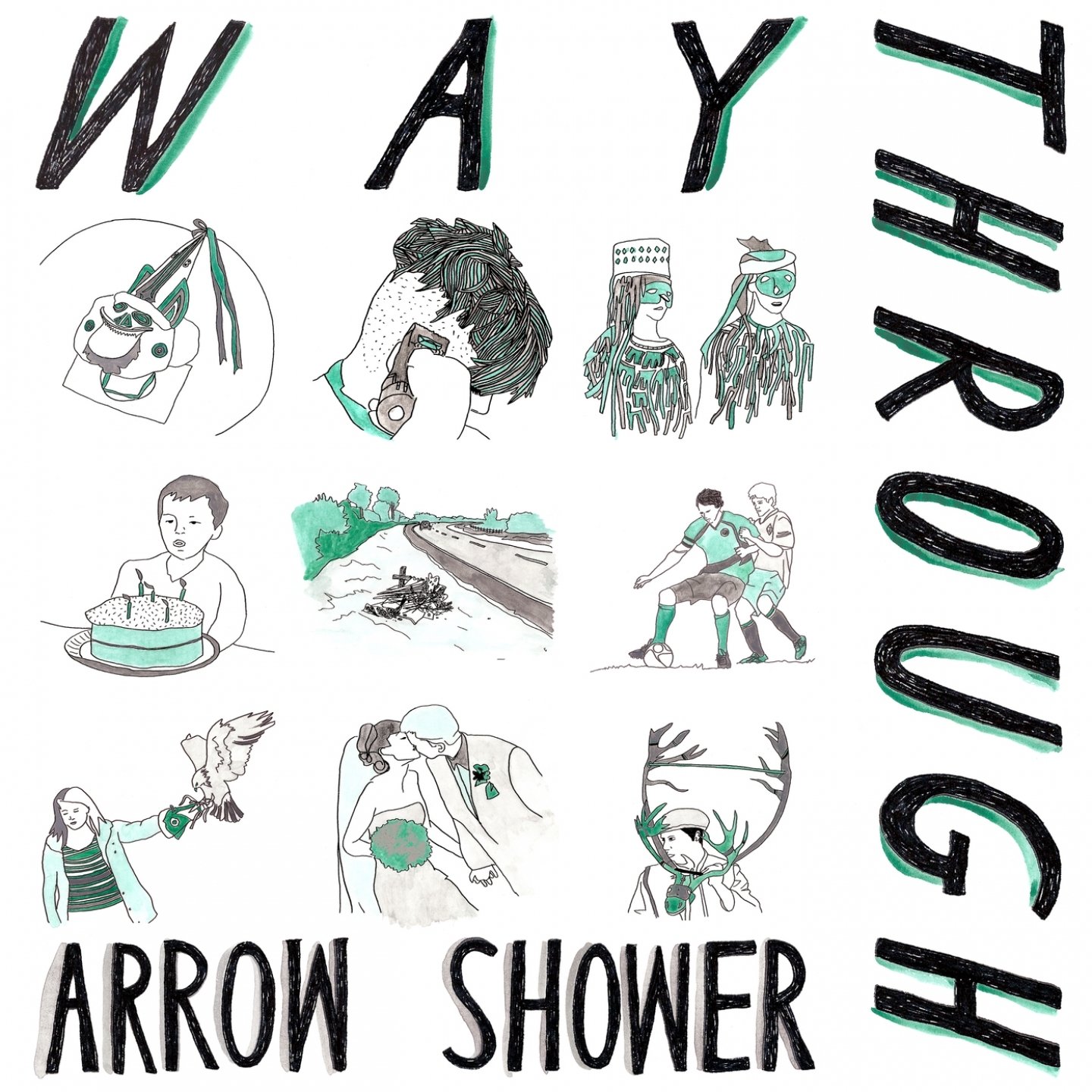 Arrow Shower Head - High Pressure Water Saving Rainfall Showerhead with 6 Spray Modes, Easy Installation for Bathroom & Spa Relaxation