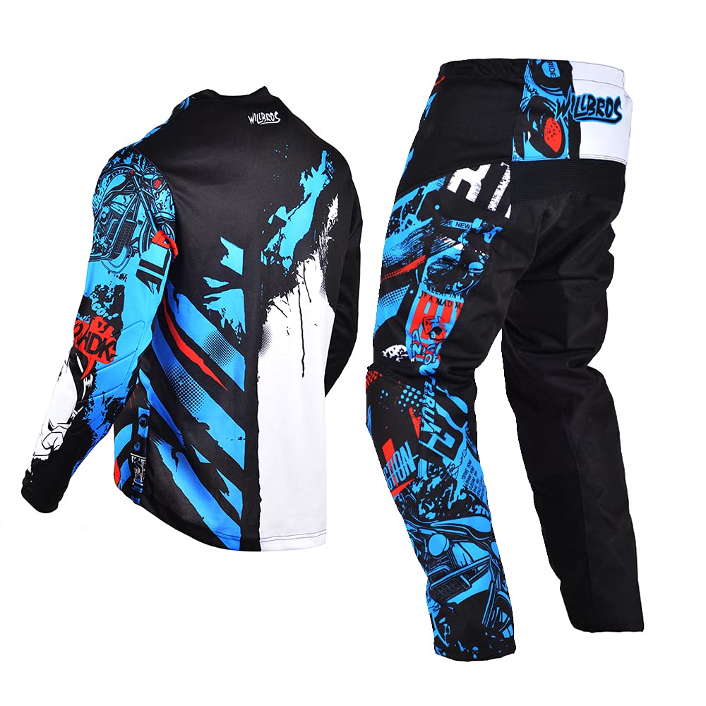 **Kids MX Motocross Jersey & Pant Set - Youth Off-Road Racing Gear for Boys & Girls - Perfect for ATV, MTB & Motorcycle Riding**