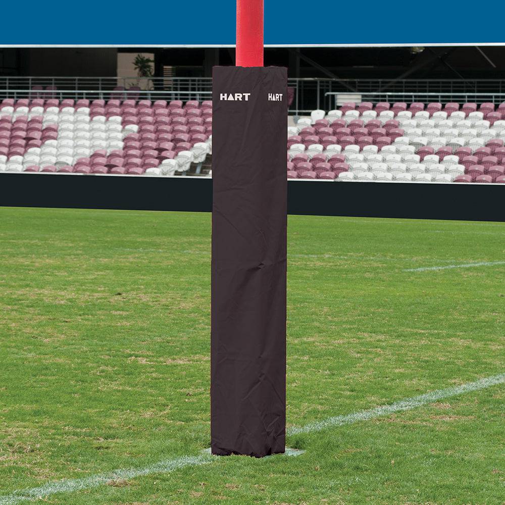 HART Square Rugby Post Pads - 25cm (Set of 4) - High-Density Foam Protection for Rugby Goal Posts - Perfect for Training & Match Safety