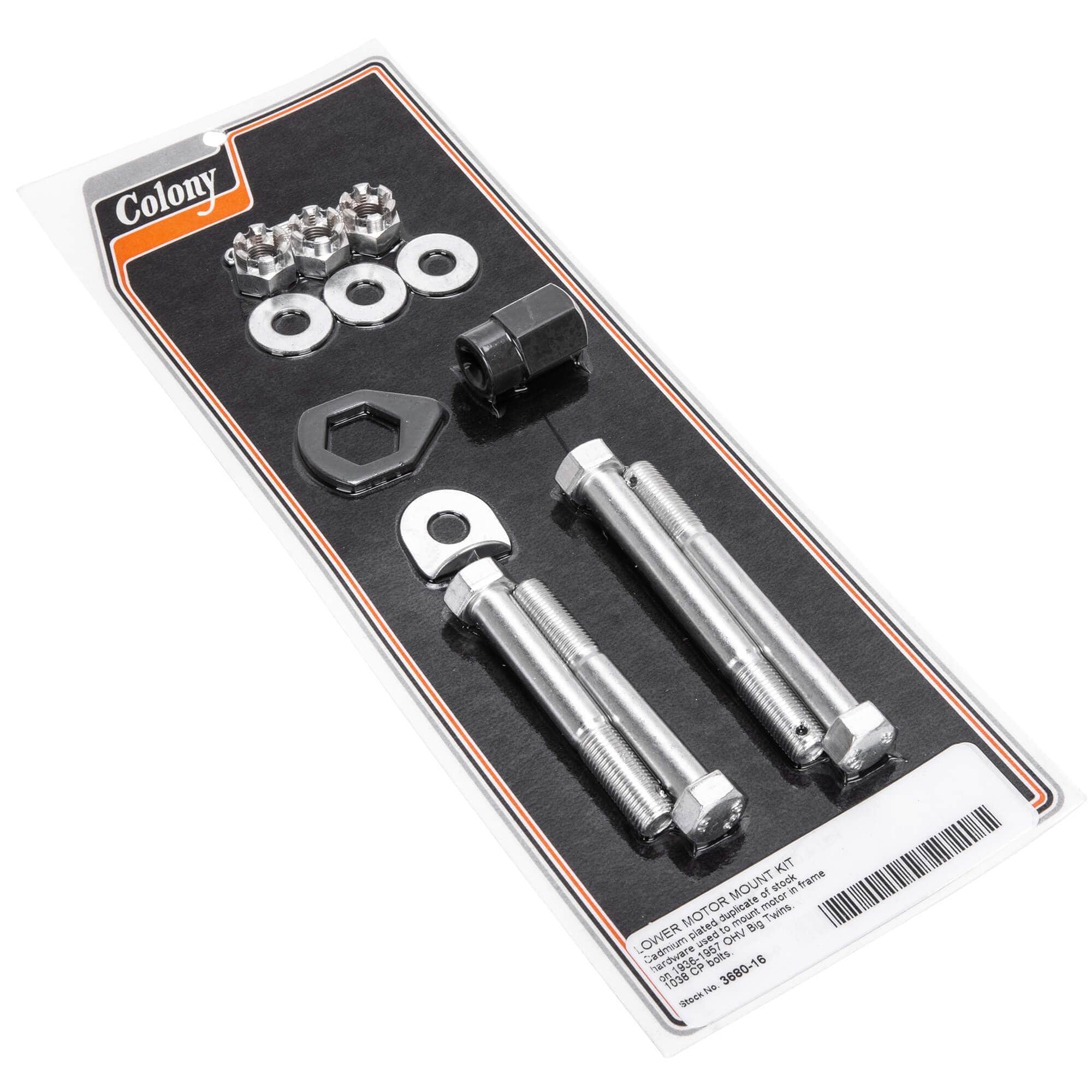 1936-1957 Harley Davidson OHV Big Twins 16 Lower Motor Mount Kit - CAD Plated Replacement Part for Improved Engine Stability & Vibration Reduction - Perfect for Classic Bike Restoration & Performance Upgrades