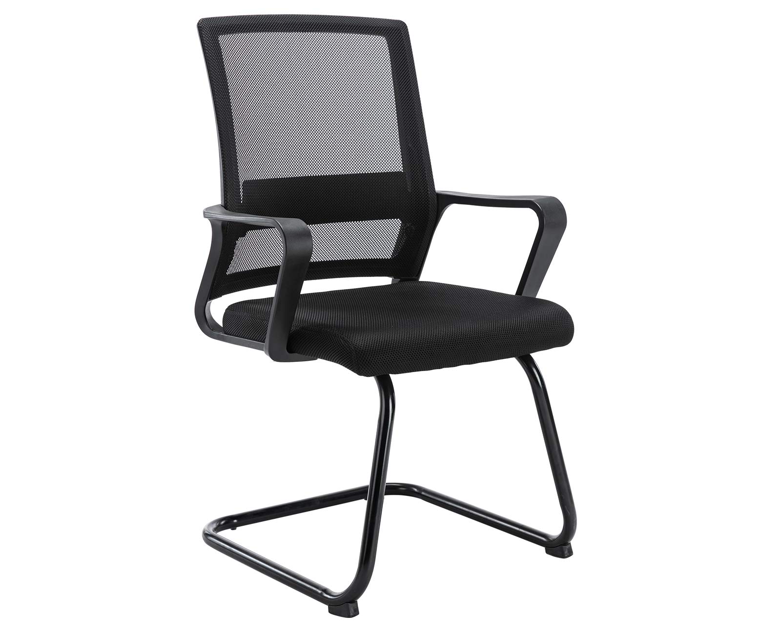 Janoray Ergonomic Mesh Office Chair - Breathable Black Task Chair for Reception, Conference & Guest Seating - Comfortable Desk Chair for Home & Office Workspaces - 1 Pack